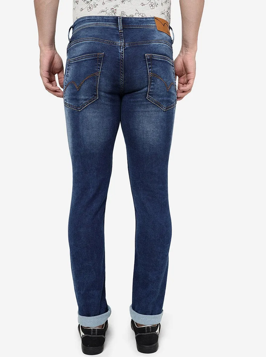 River Blue Solid Slim Fit Jeans | JadeBlue