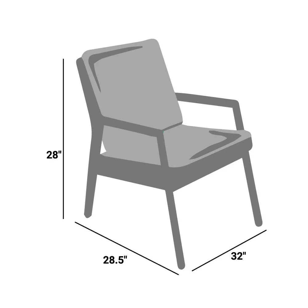 Riverside Outdoor Patio Aluminum Armchair Set of 2