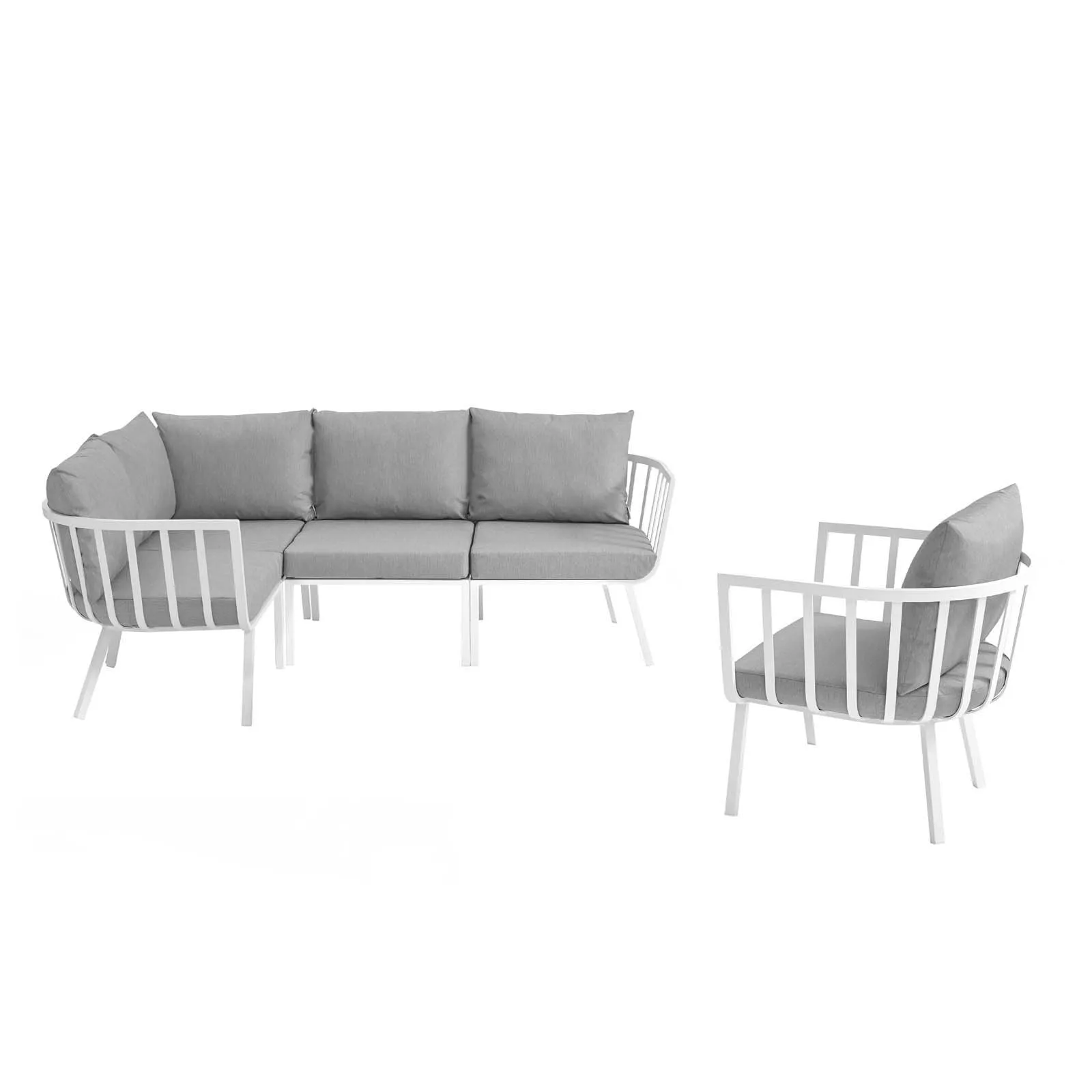 Riverside Outdoor Patio Aluminum Conversation Set