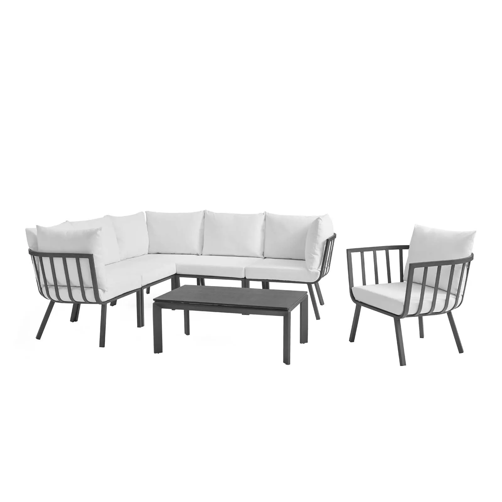 Riverside Outdoor Patio Aluminum Conversation Set