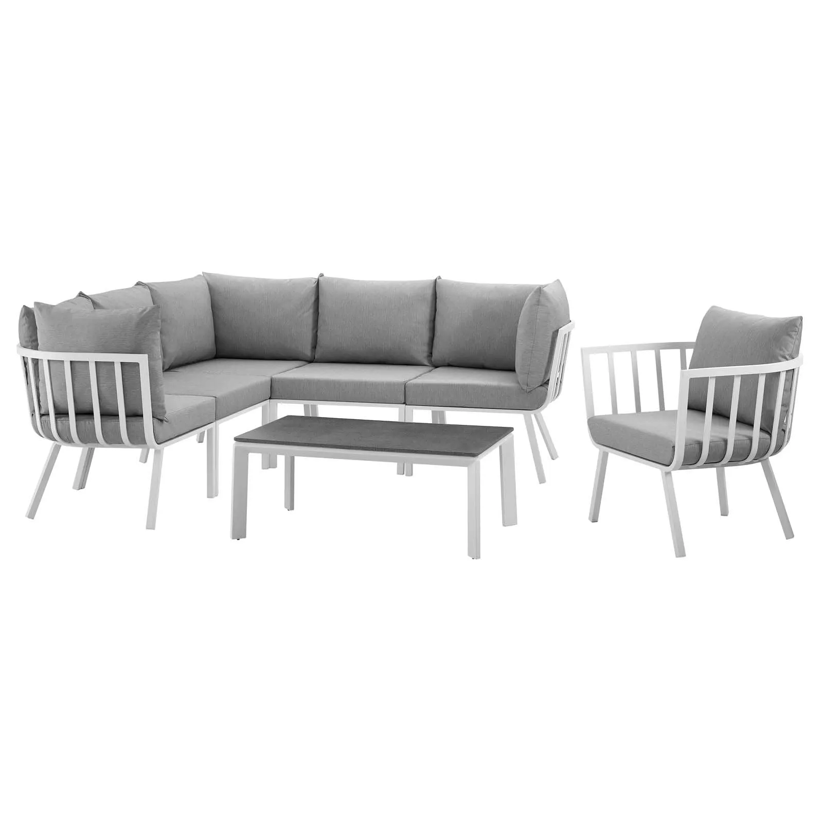 Riverside Outdoor Patio Aluminum Conversation Set