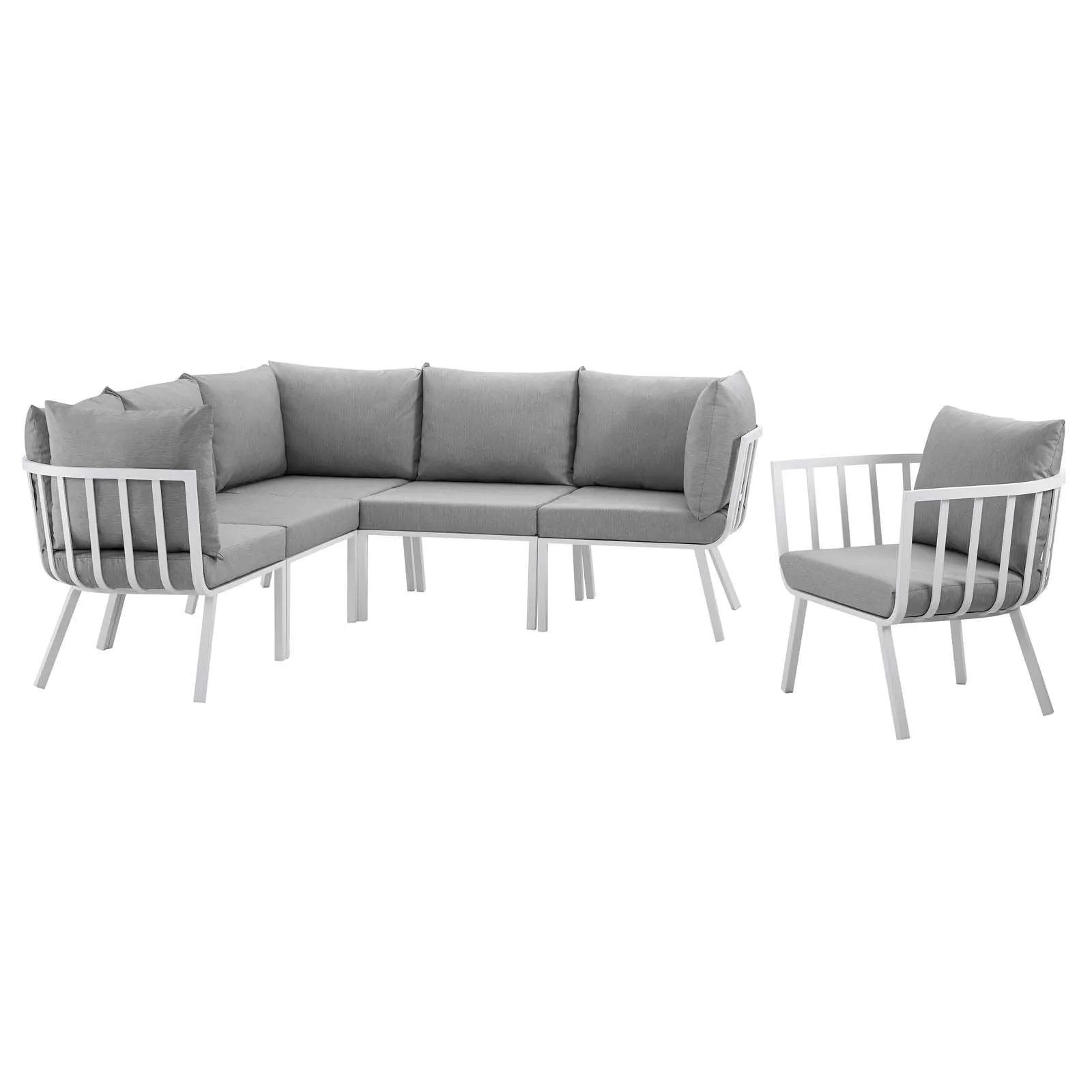 Riverside Outdoor Patio Aluminum Conversation Set