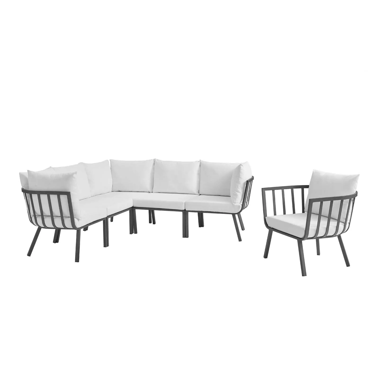 Riverside Outdoor Patio Aluminum Conversation Set