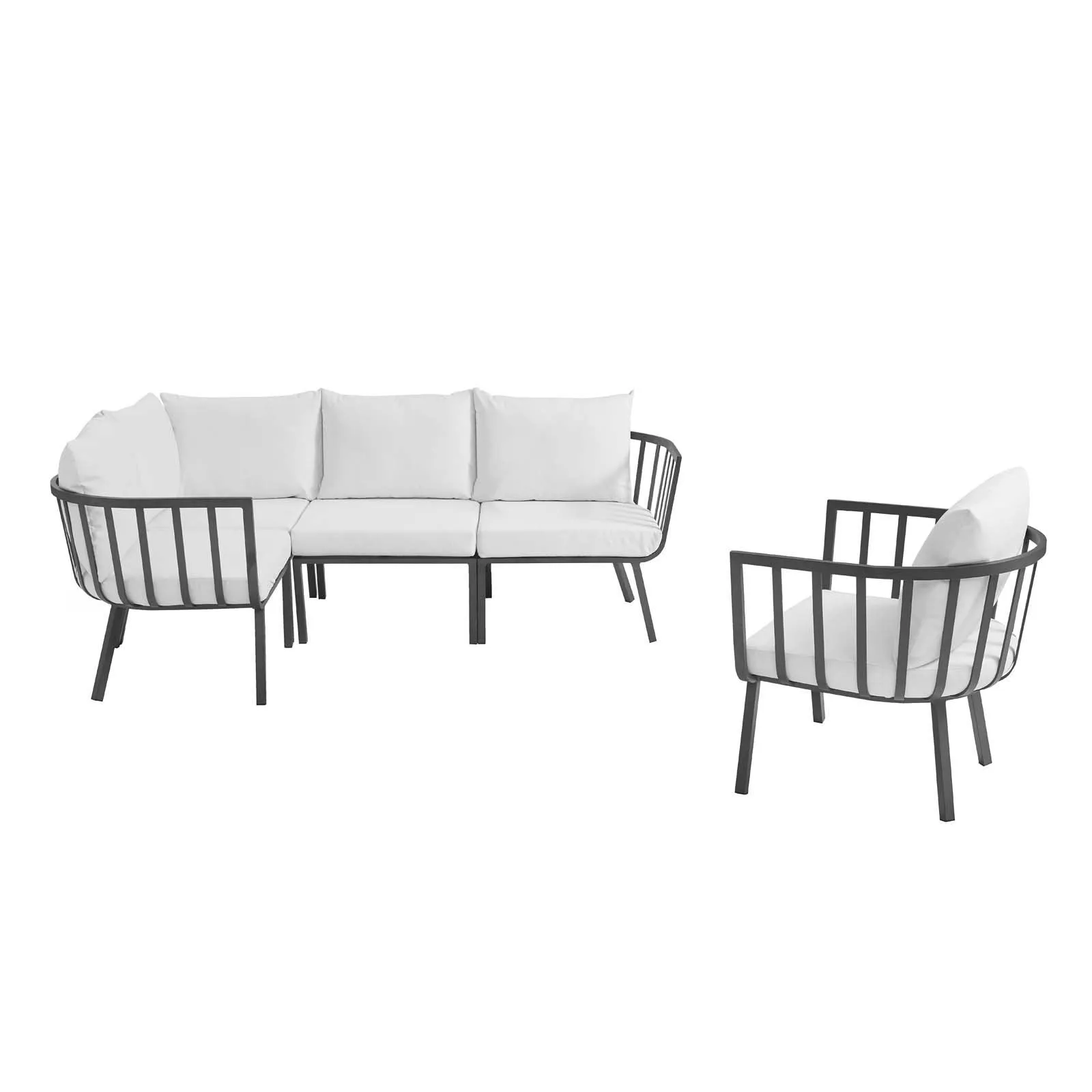 Riverside Outdoor Patio Aluminum Conversation Set