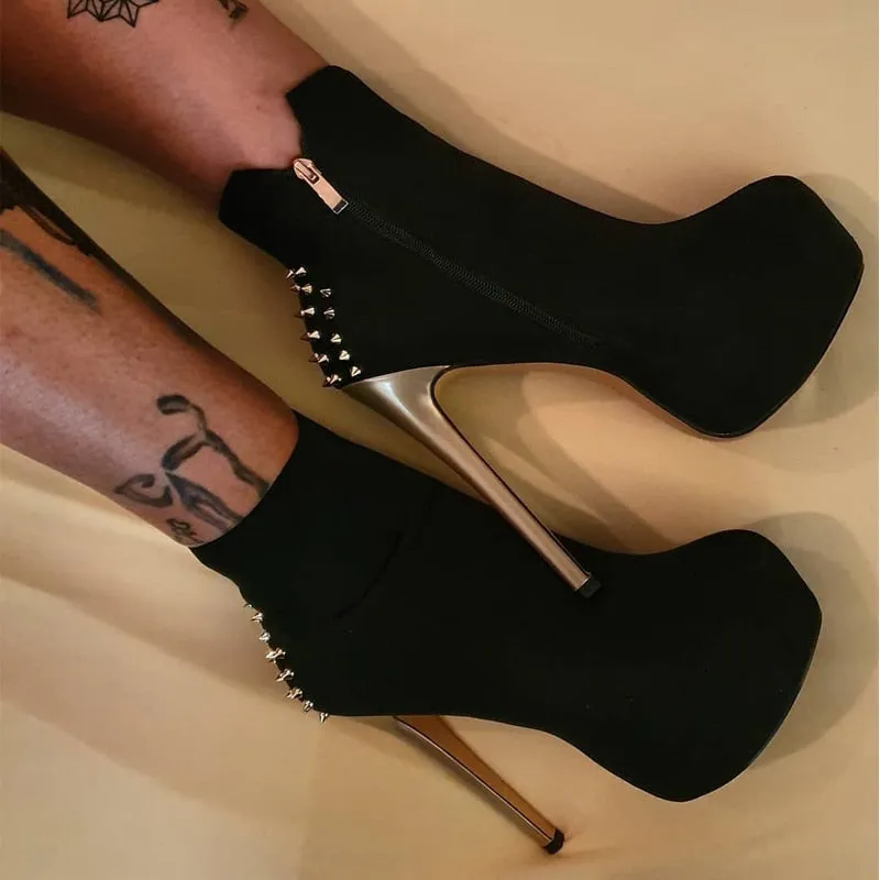 Rivet Ankle Boots