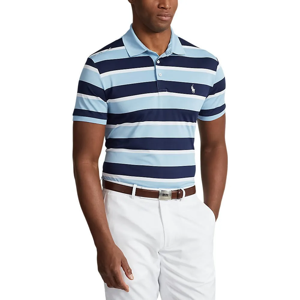 RLX Ralph Lauren Performance Pique Polo - Powder Blue Multi