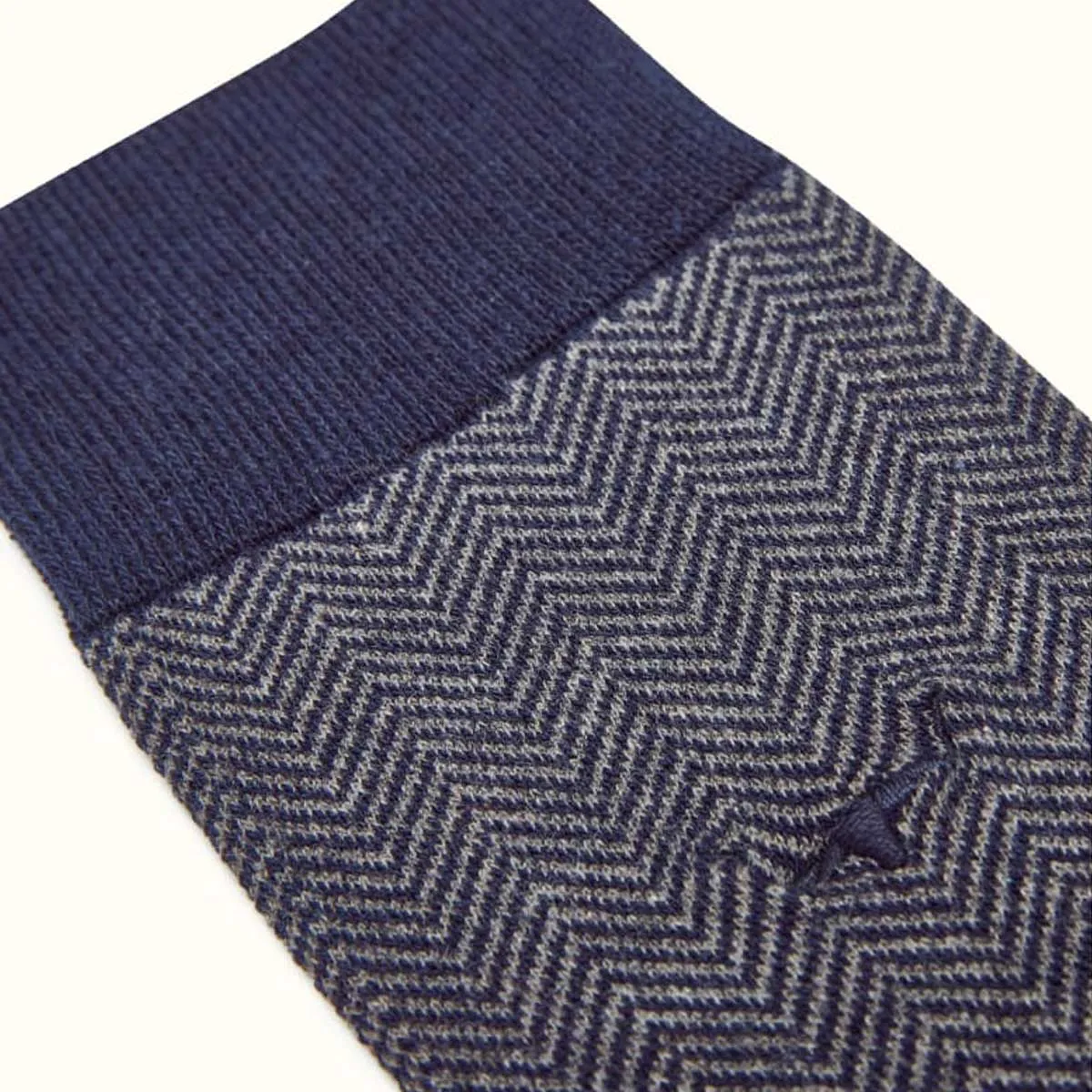 RM WiLLIAMS Nelson Men's Cotton Socks - Grey & Navy