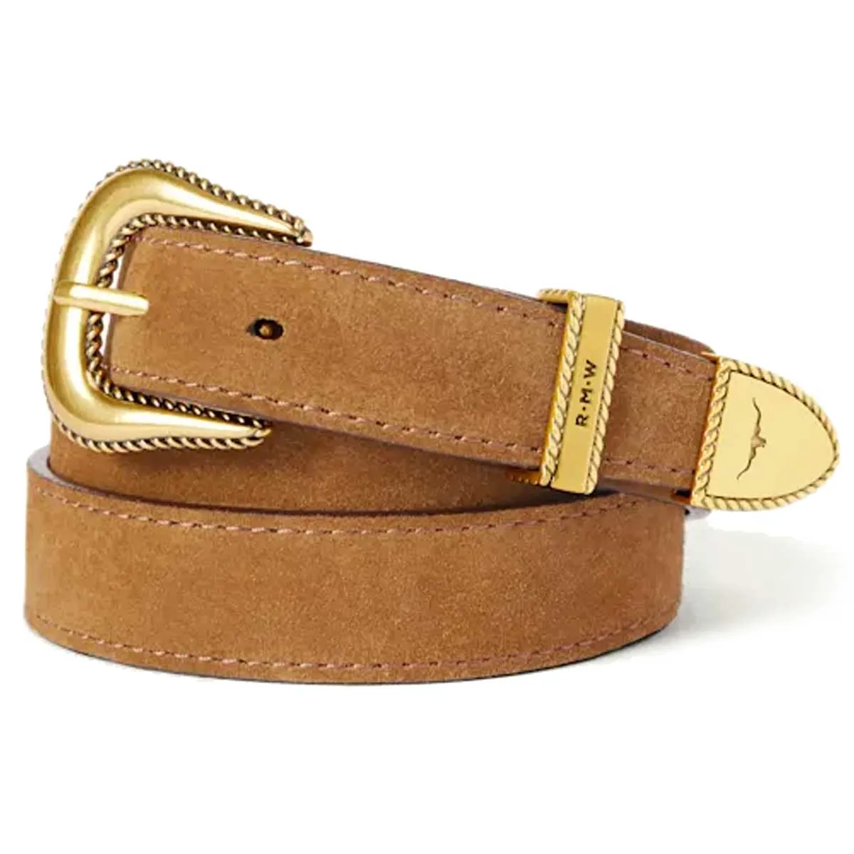 RM WILLIAMS Women's Agnes Double Butt Leather Belt - Tobacco