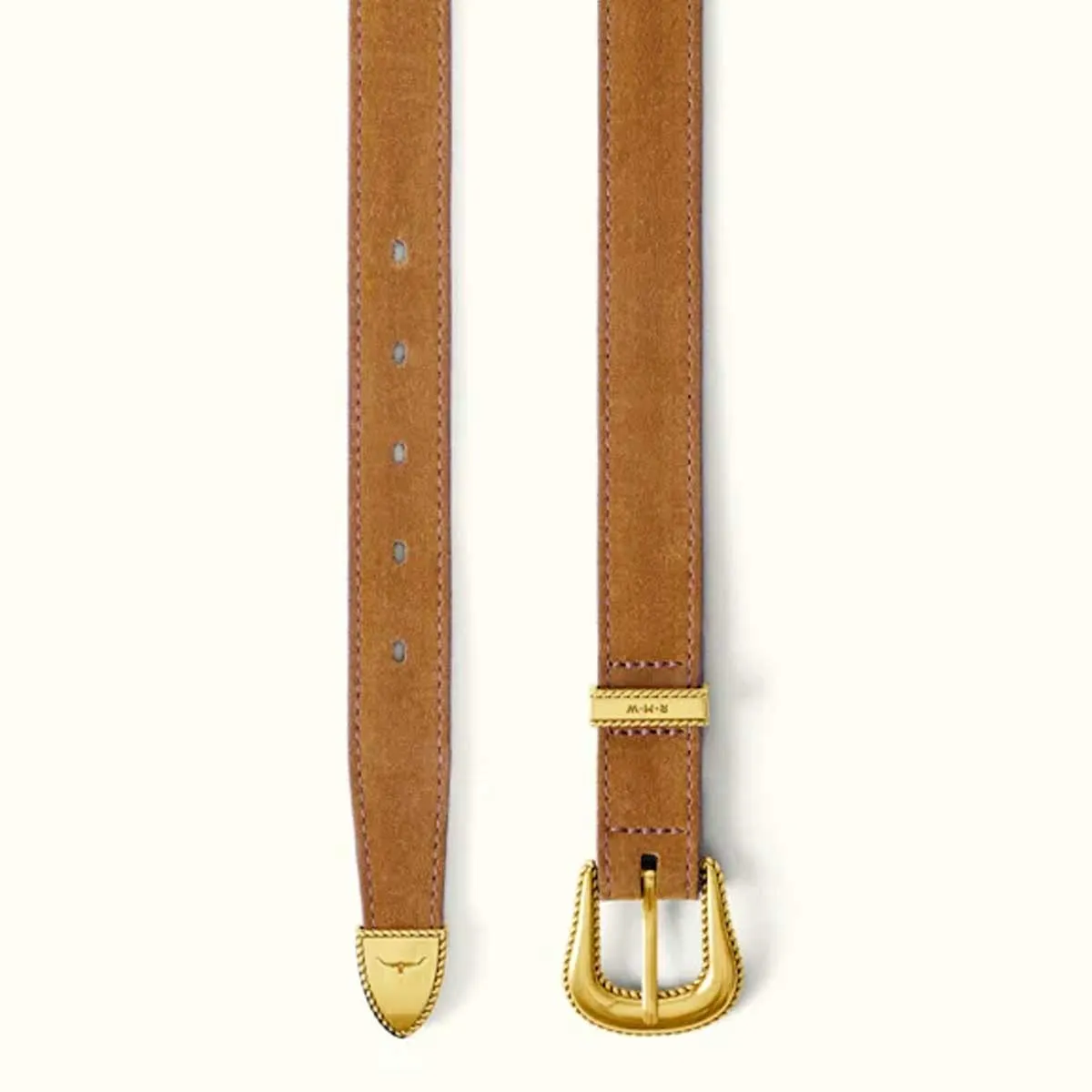 RM WILLIAMS Women's Agnes Double Butt Leather Belt - Tobacco