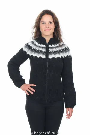 Rán - Icelandic Wool Cardigan - Black