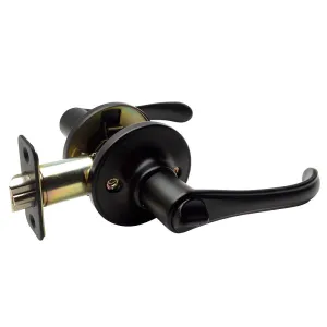 Rochester Entry Door Lever, Matte Black