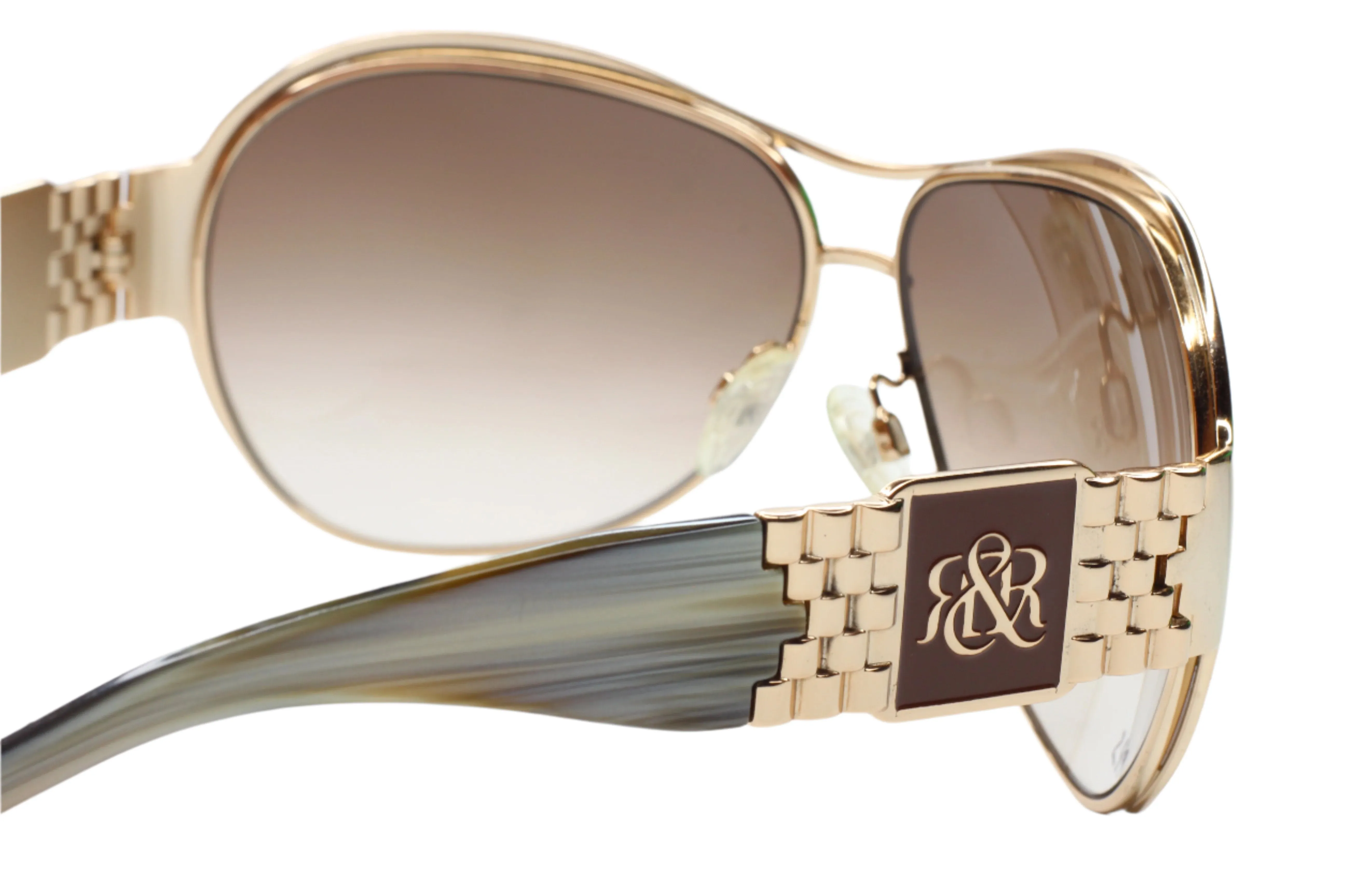 Rock & Republic RR508-02 Q73 Gold Metal Luxury Italy Sunglasses