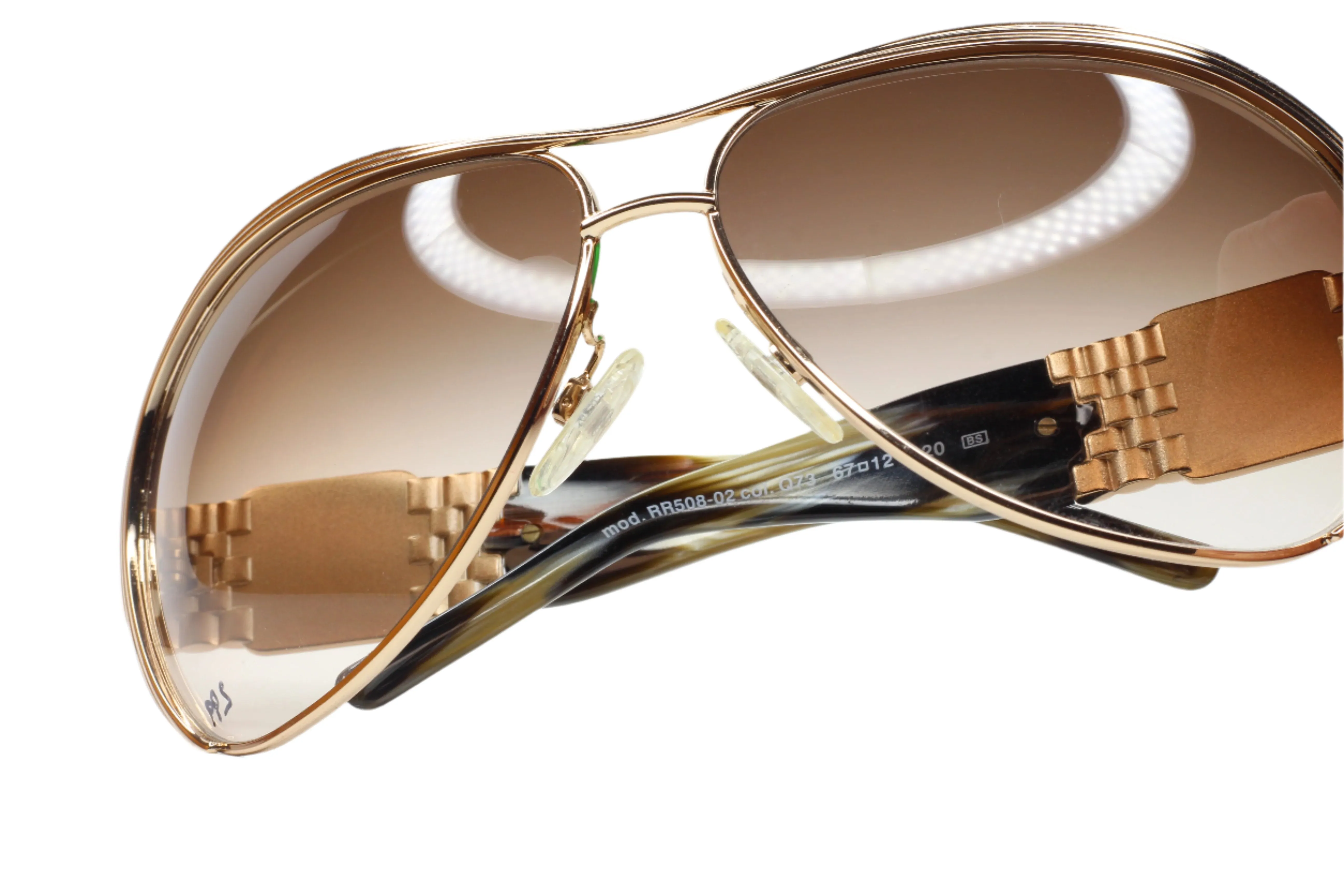 Rock & Republic RR508-02 Q73 Gold Metal Luxury Italy Sunglasses