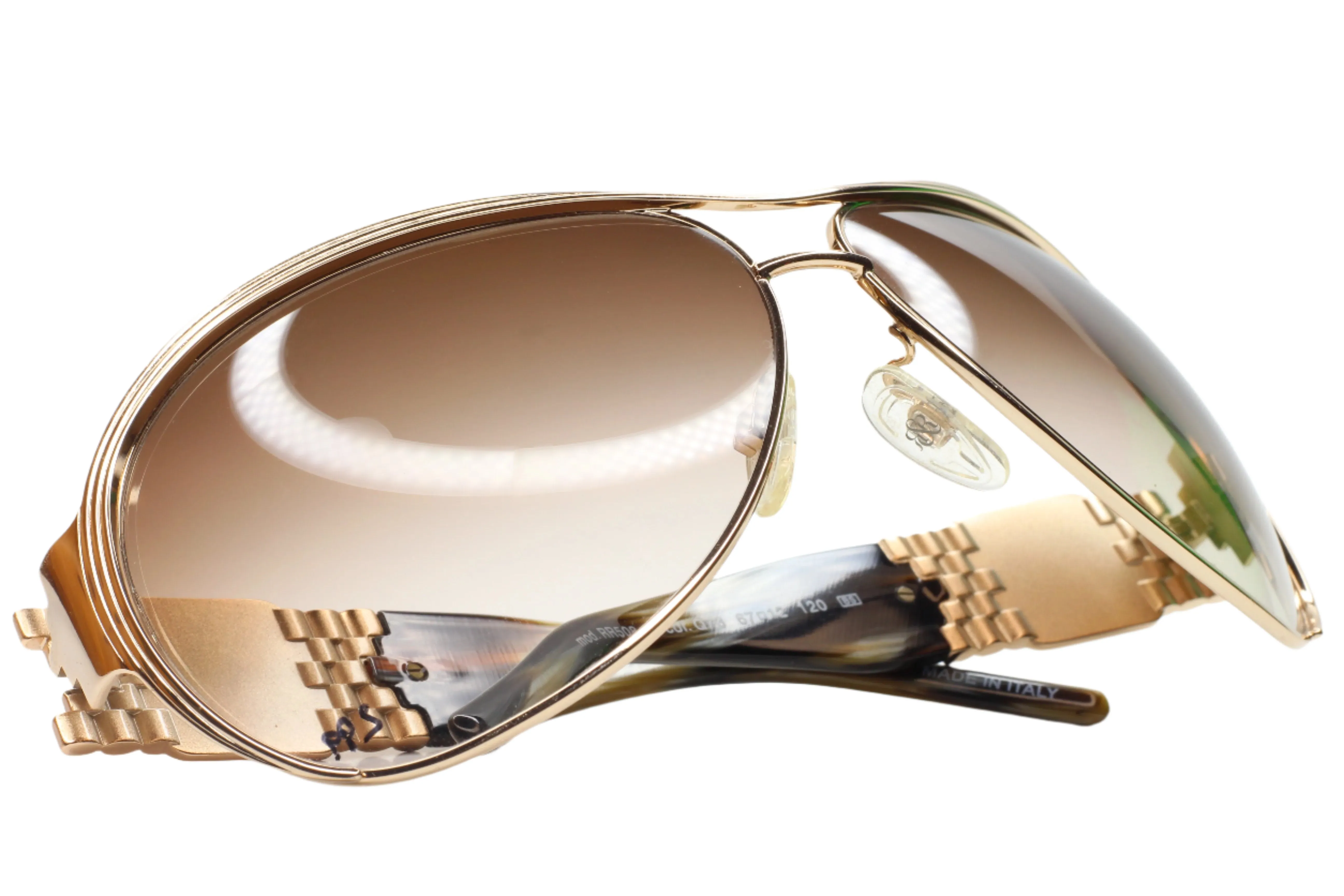 Rock & Republic RR508-02 Q73 Gold Metal Luxury Italy Sunglasses