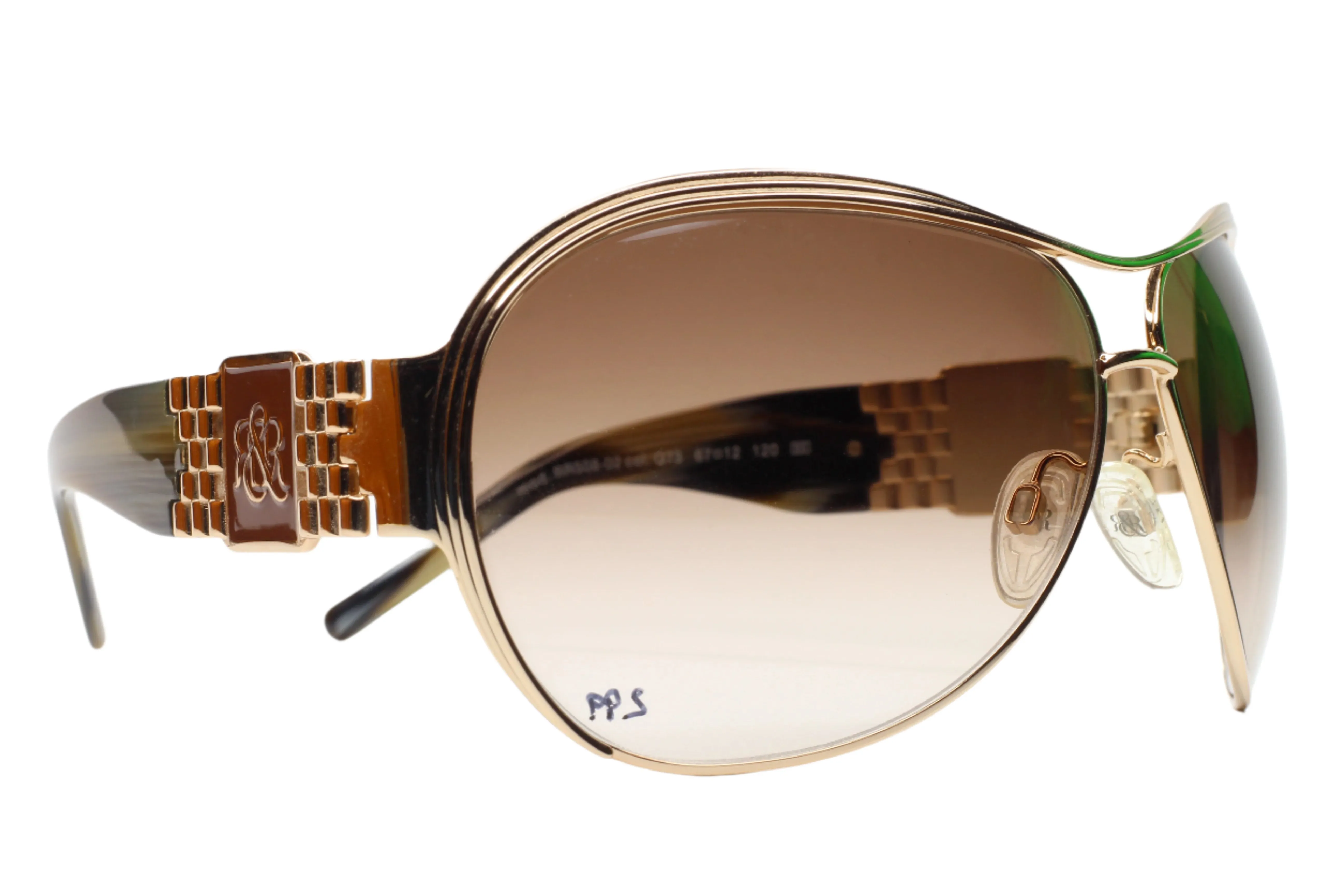 Rock & Republic RR508-02 Q73 Gold Metal Luxury Italy Sunglasses