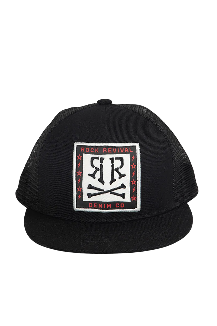 Rock Revival Men's Logo Snapback Black Cap