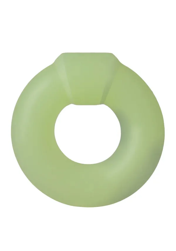 Rock Solid The Mega Ring Glow in the Dark Silicone Cock Ring - Green