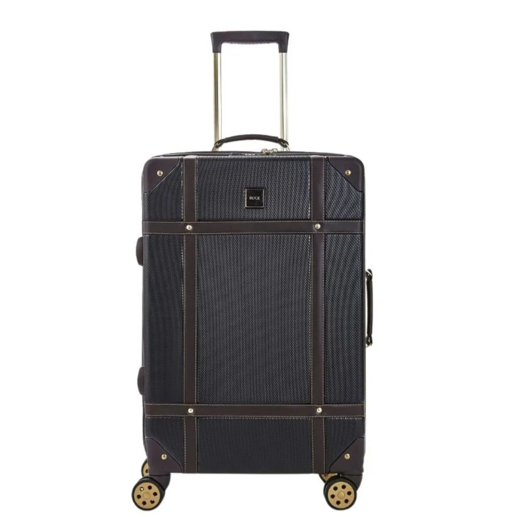 Rock Vintage 67cm Medium Hardsided Luggage - Black