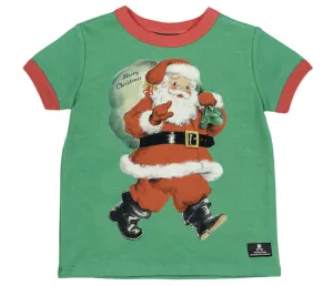 Rock Your Kid - Jolly Santa Tee in Green