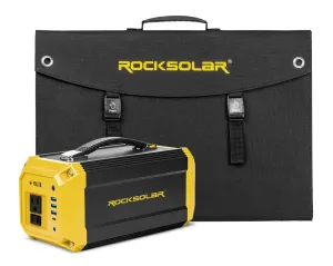 ROCKSOLAR Utility Pro 300W 333Wh Portable Solar Generator Kit