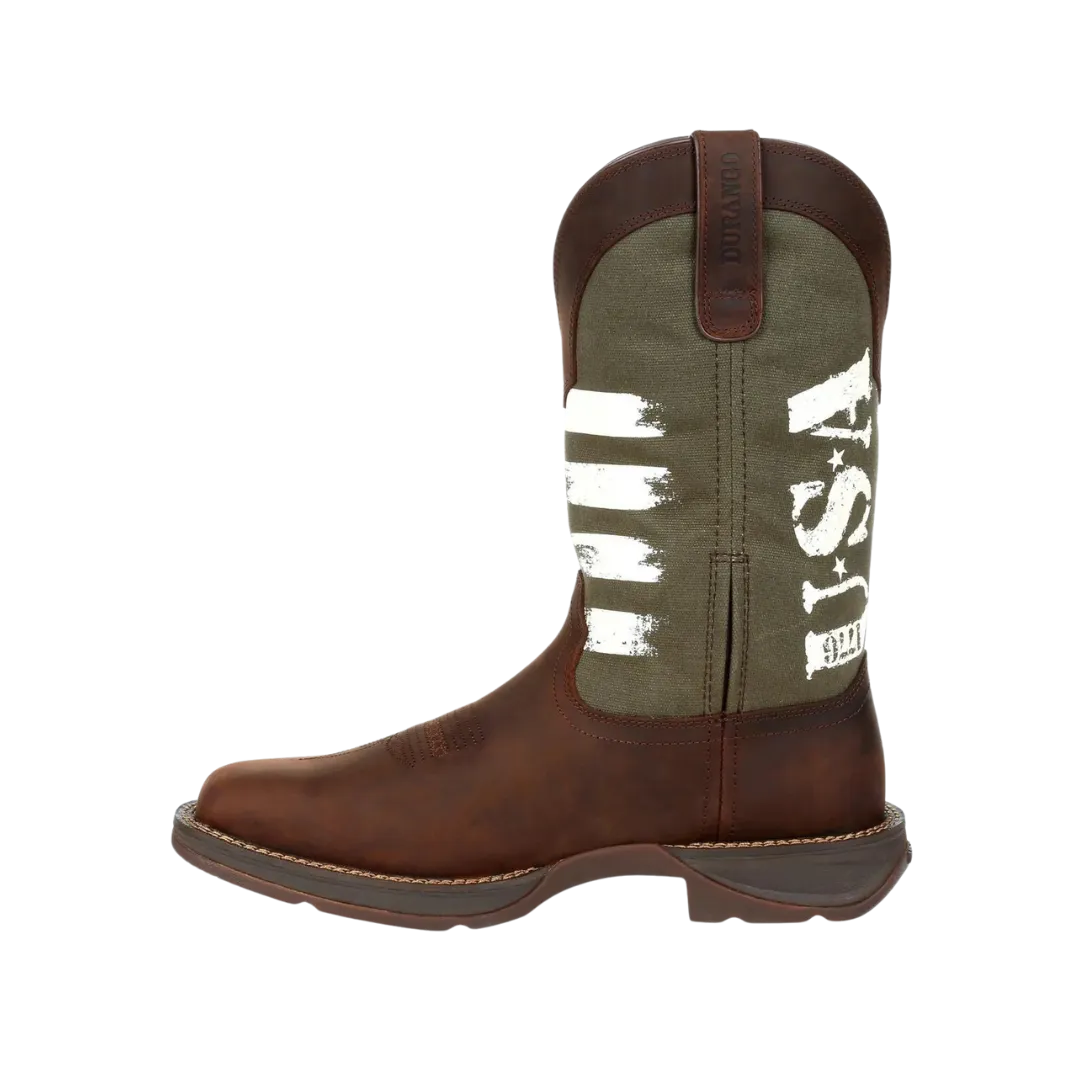 Rocky Boot Rebel Durango Men's Army Green USA Print Boot