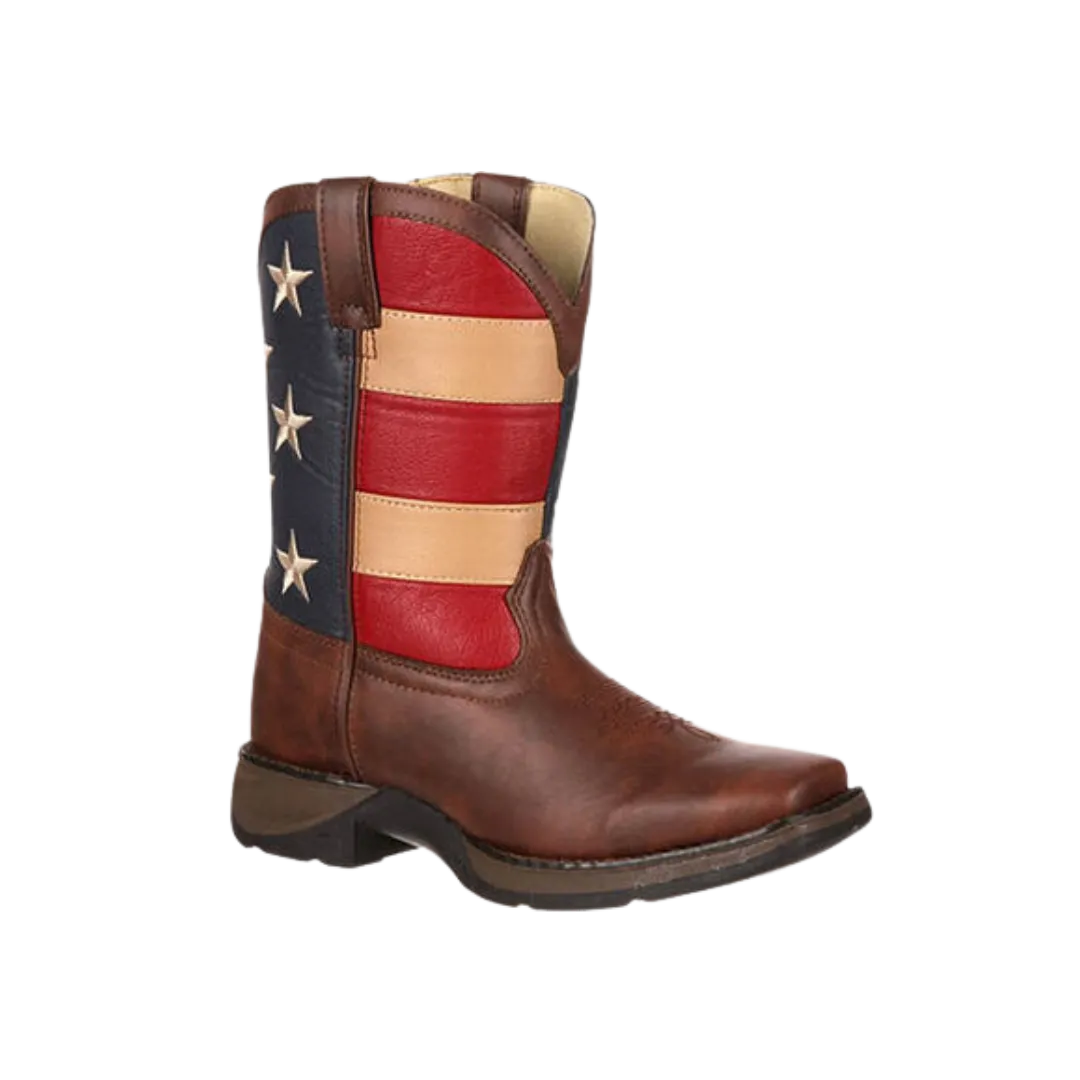 Rocky Lil' Durango Boy's Patriotic Western Flag Boot