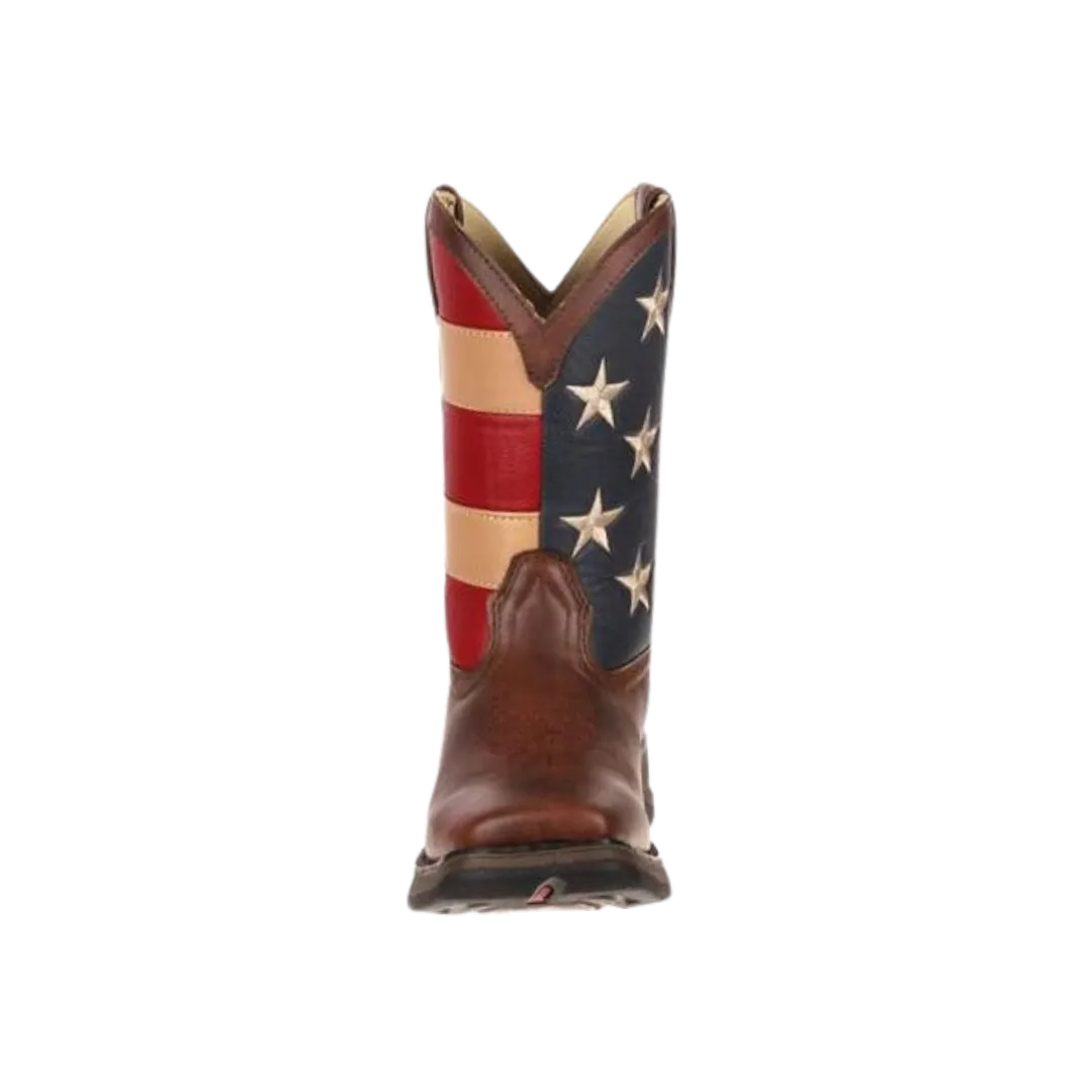 Rocky Lil' Durango Boy's Patriotic Western Flag Boot