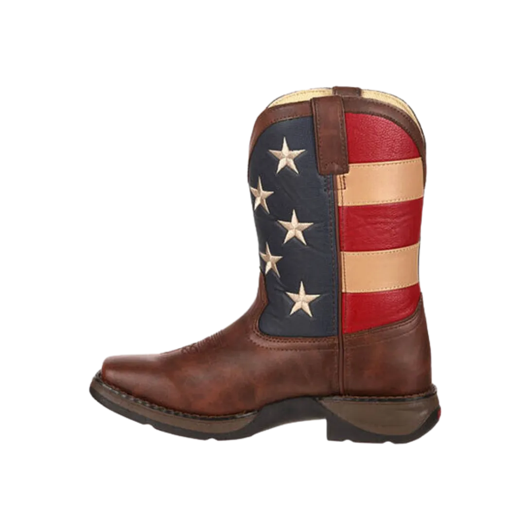 Rocky Lil' Durango Boy's Patriotic Western Flag Boot