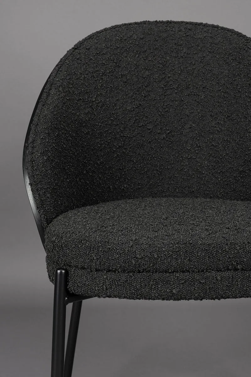 Rodin Black Boucle Chair (2/Set)