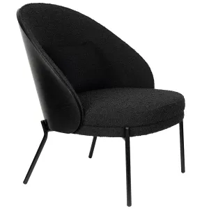 Rodin Black Boucle Lounge Chair