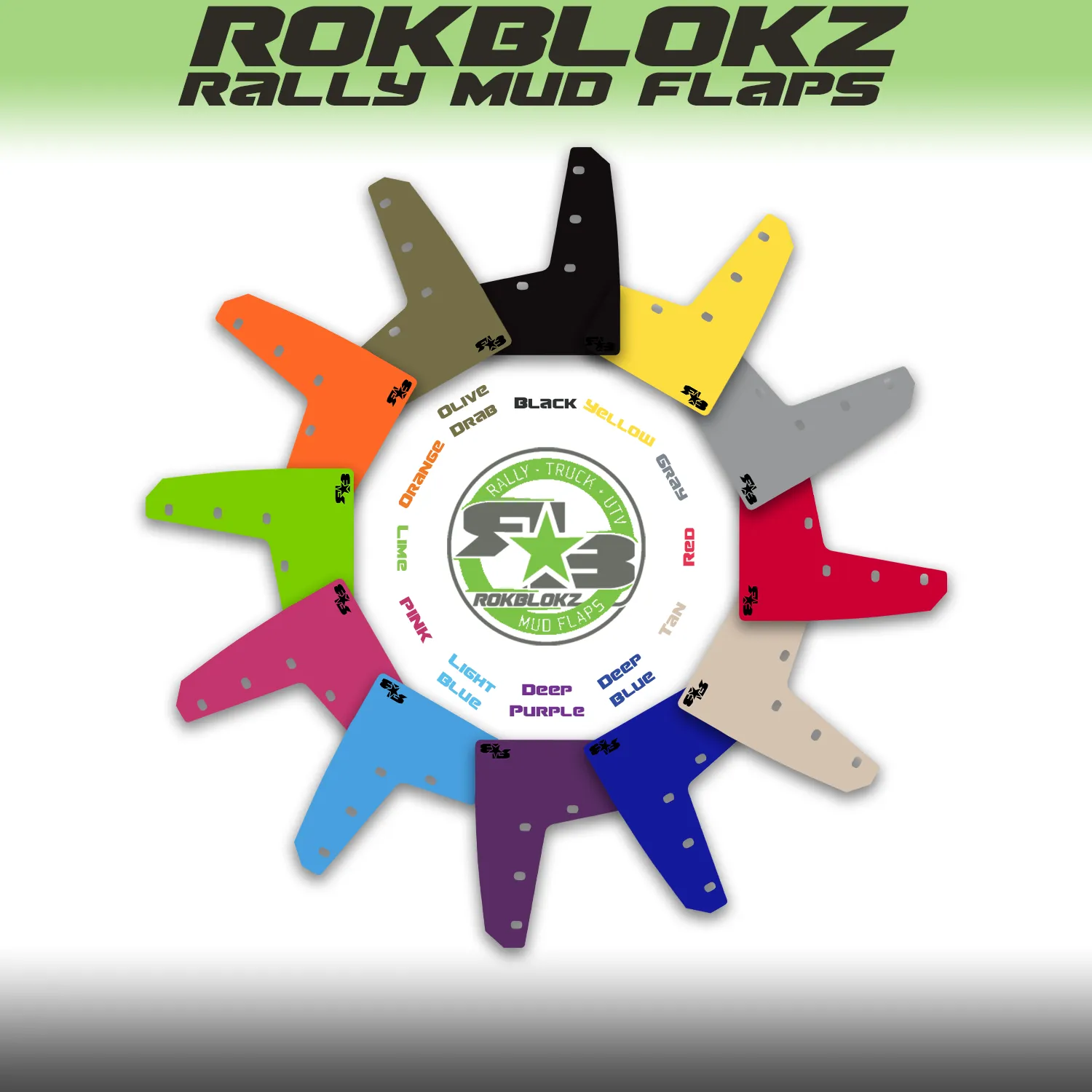 Rokblokz Mud Flap Color Samples