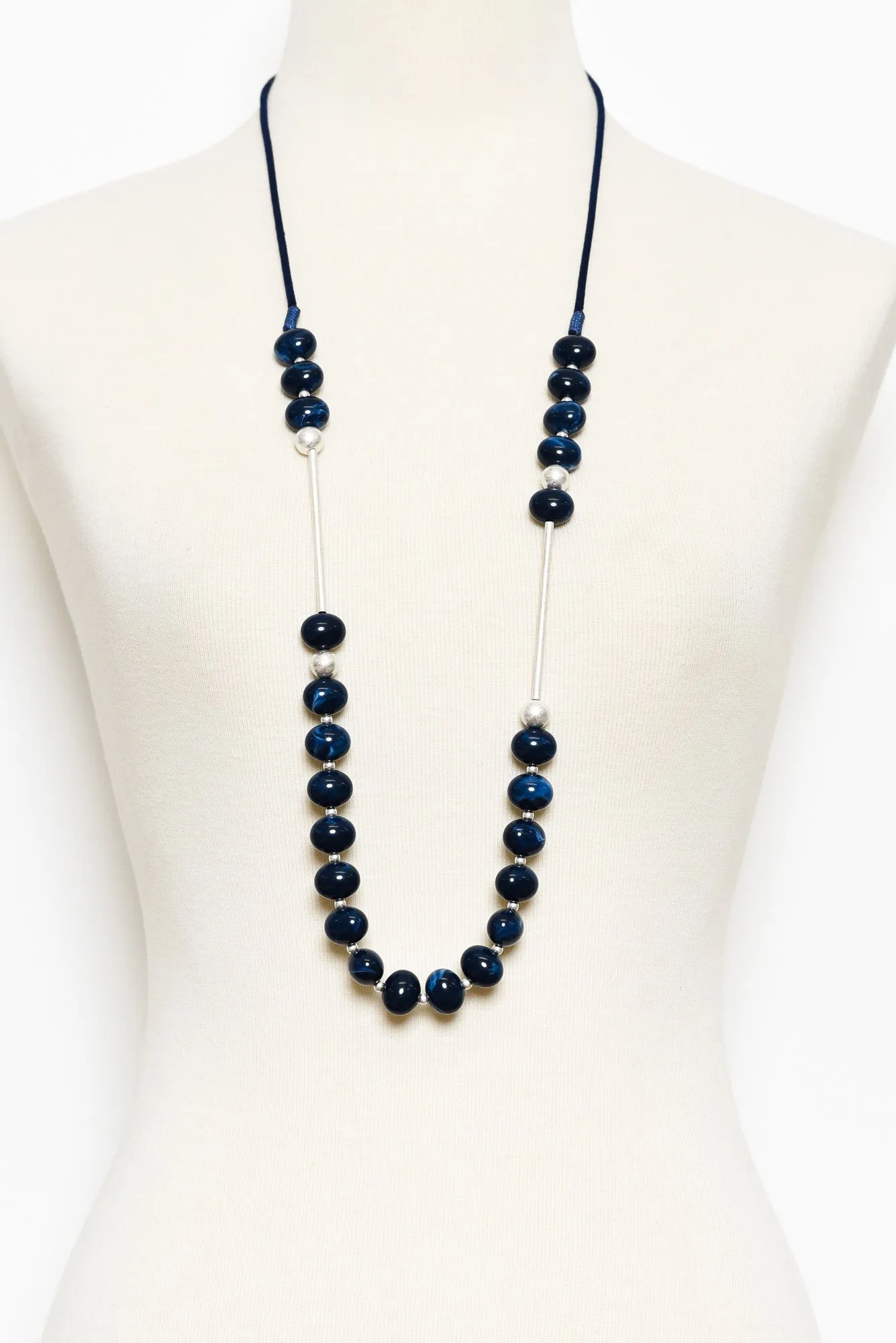 Roksana Navy Beaded Necklace