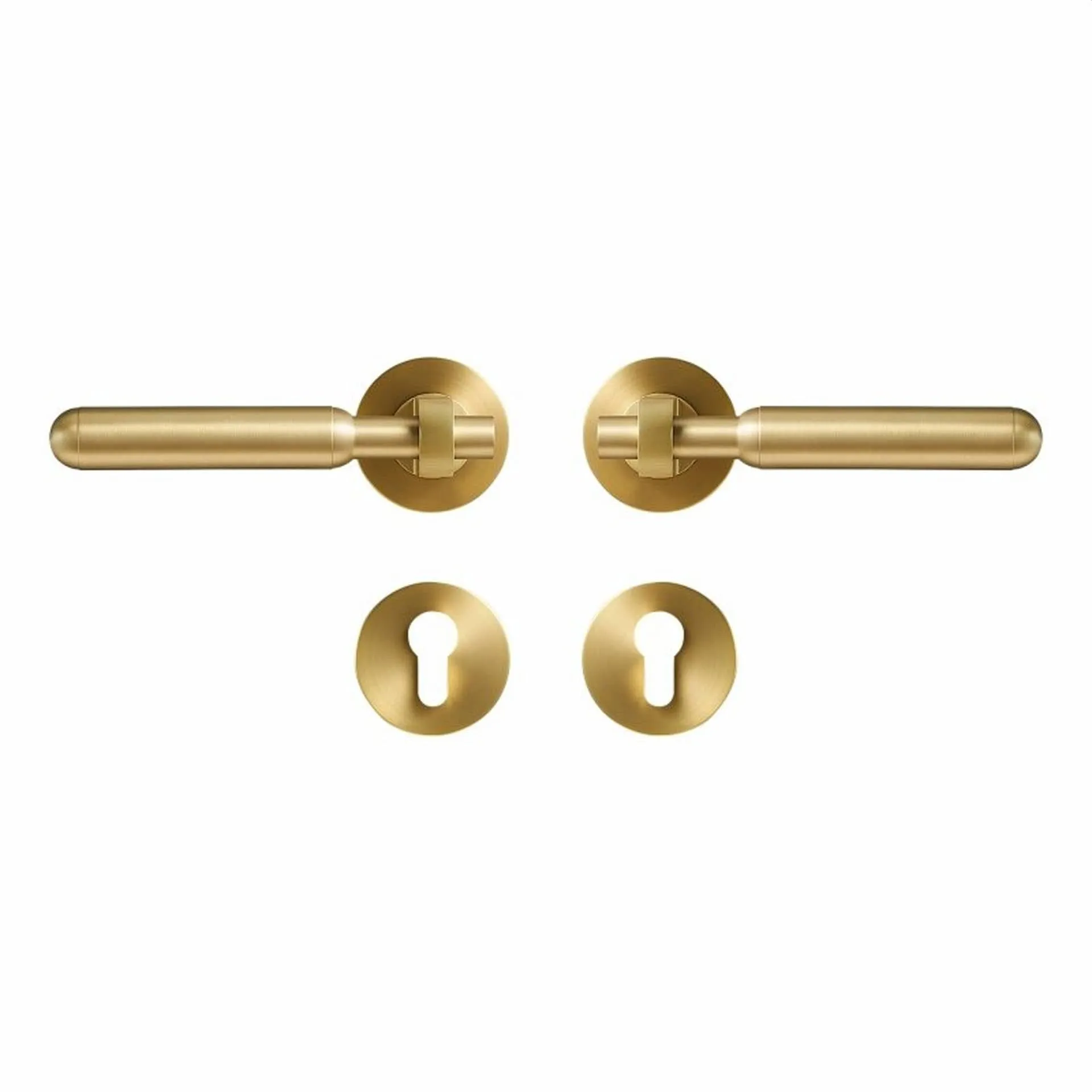 ROL Solid Brass Lever Handle & Lock Set