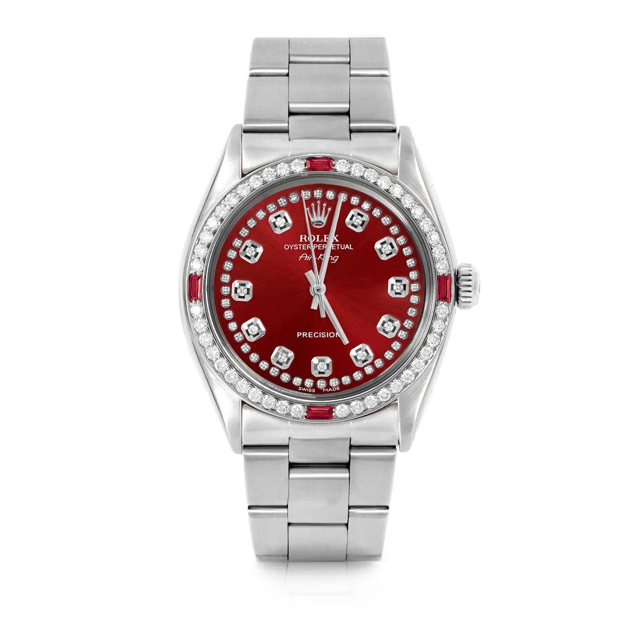 Rolex Air King 34mm | 5500-SS-RED-STRD-4RBY-OYS