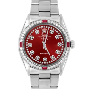 Rolex Air King 34mm | 5500-SS-RED-STRD-4RBY-OYS