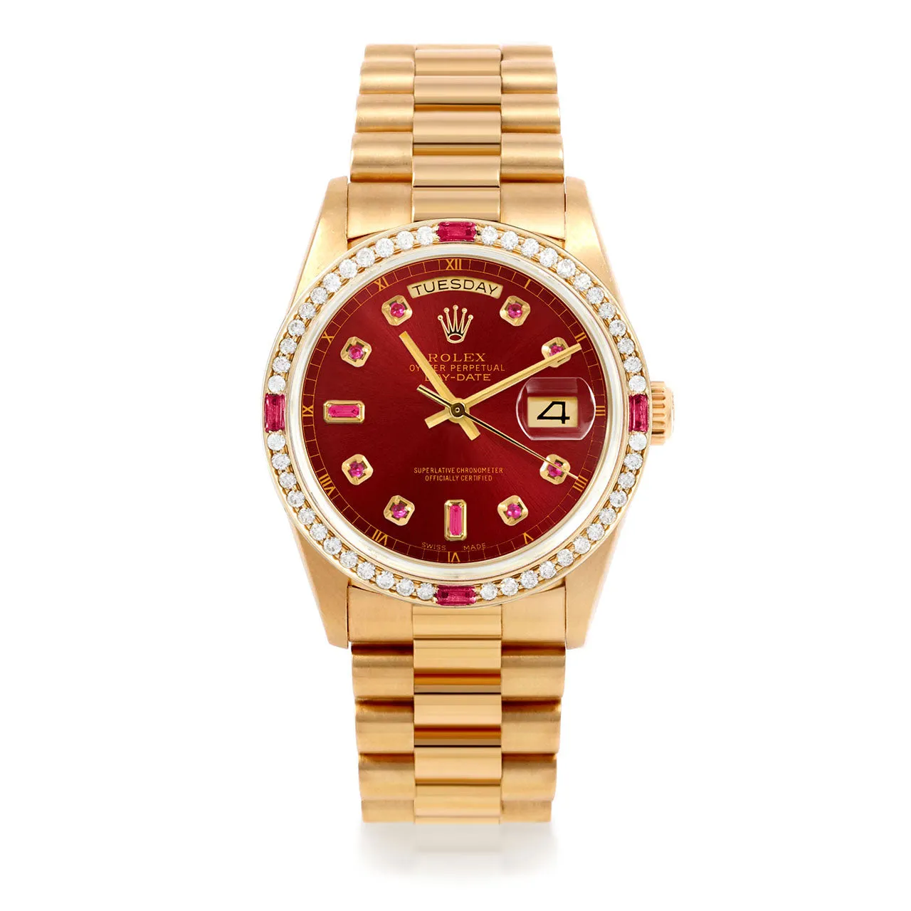 Rolex Day-Date 36mm | 18038-RED-RBY-AM-4RBY-PRS