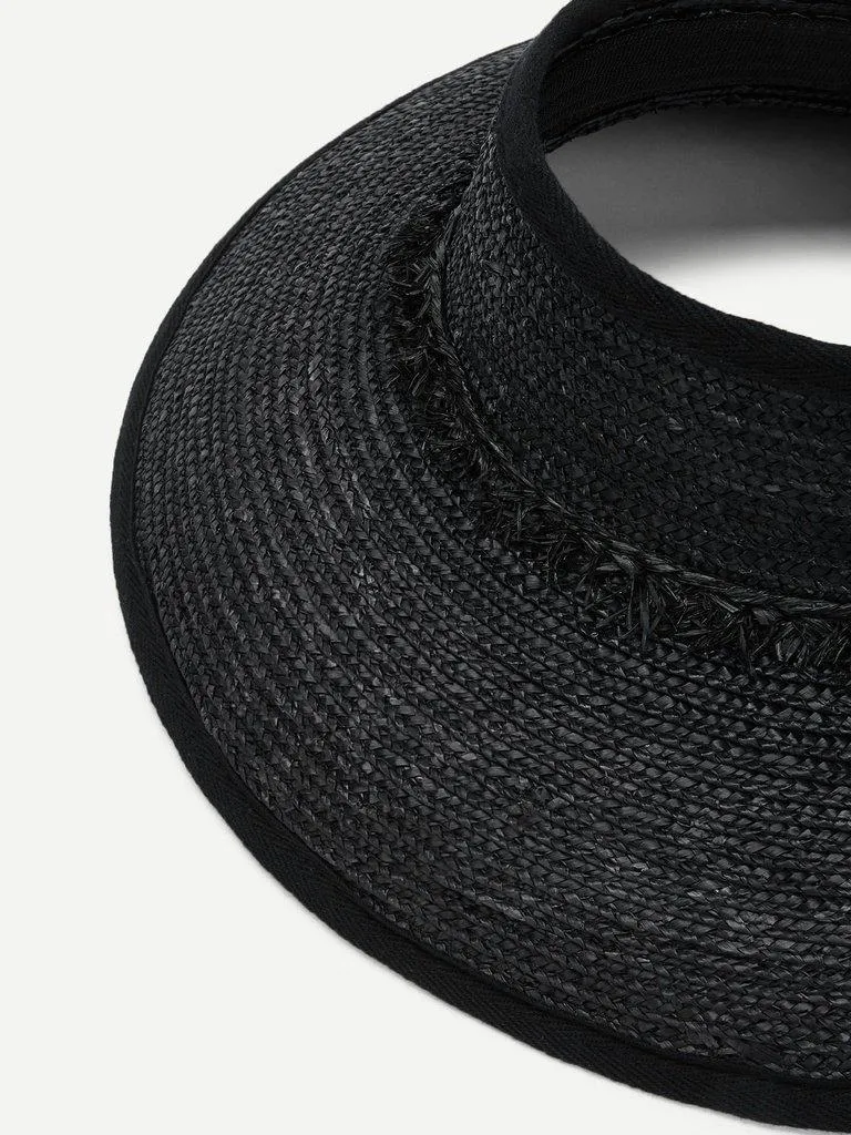 Roll Up Straw Visor Hat