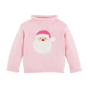 Rollneck Sweater - Pink Santa