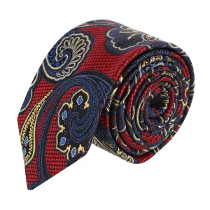 Roman Exploded Paisley Stately Silk Necktie