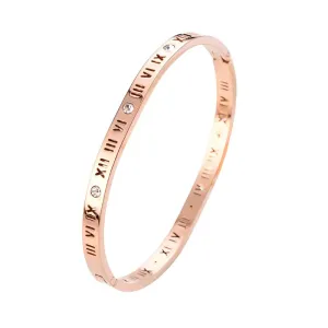 Roman Numeral Gold Bangle