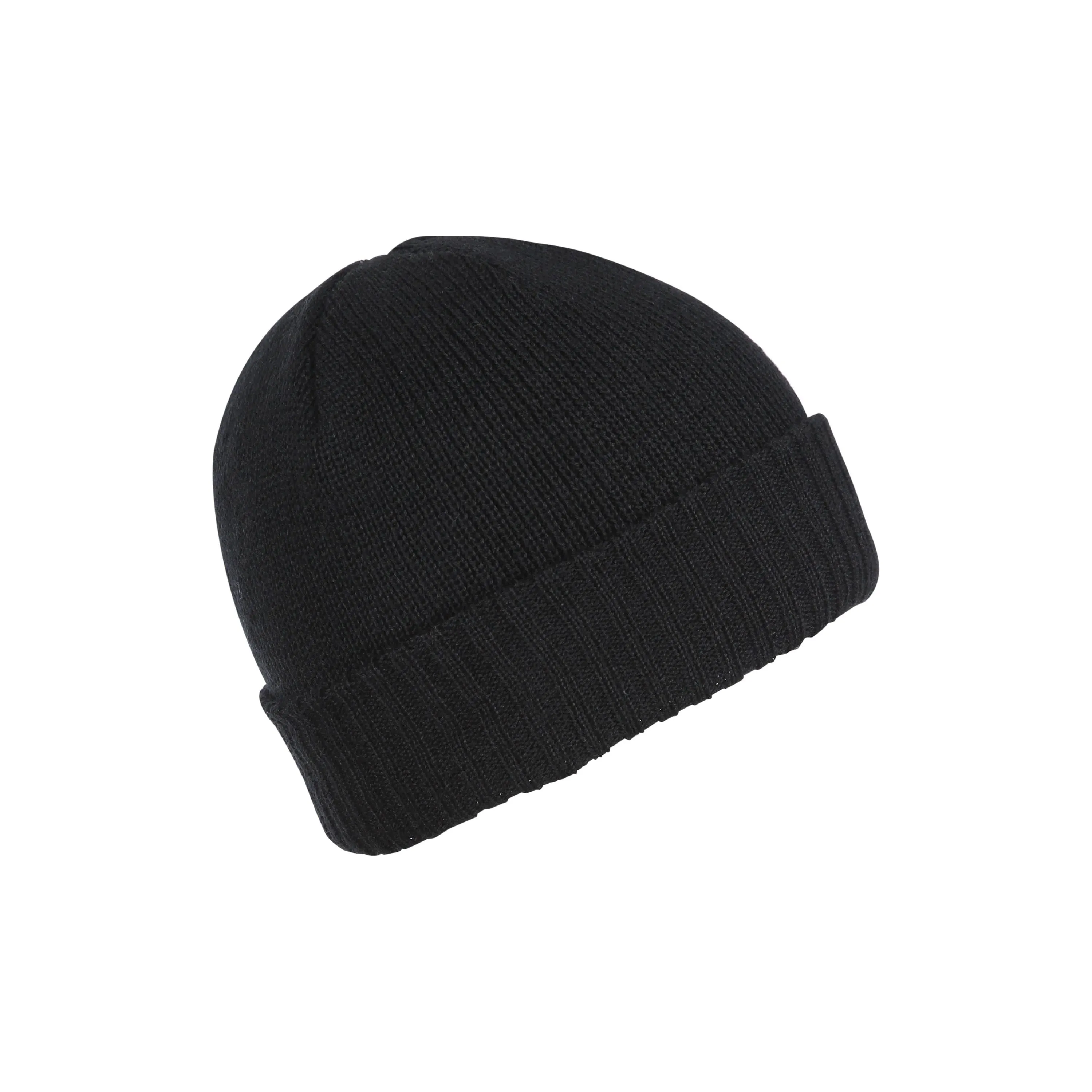 Ronan Unisex Adults DLX Knitted Wool Beanie Hat in Black