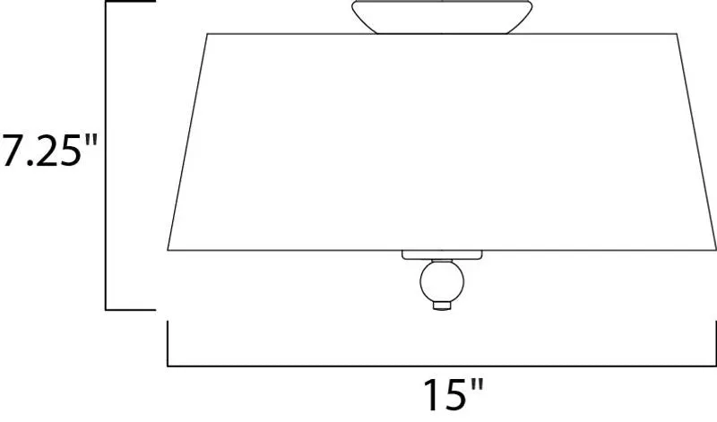 Rondo 15" 3 Light Flush Mount in Polished Nickel