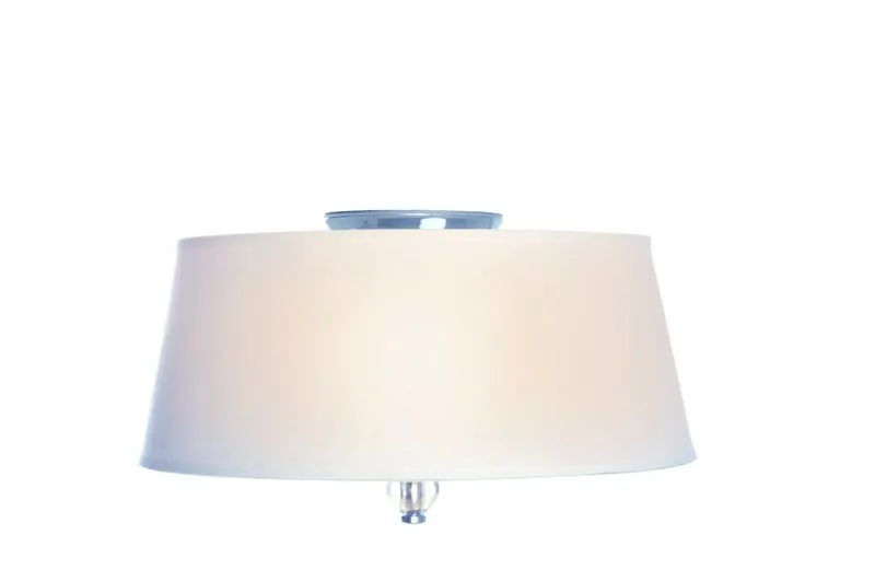 Rondo 15" 3 Light Flush Mount in Polished Nickel