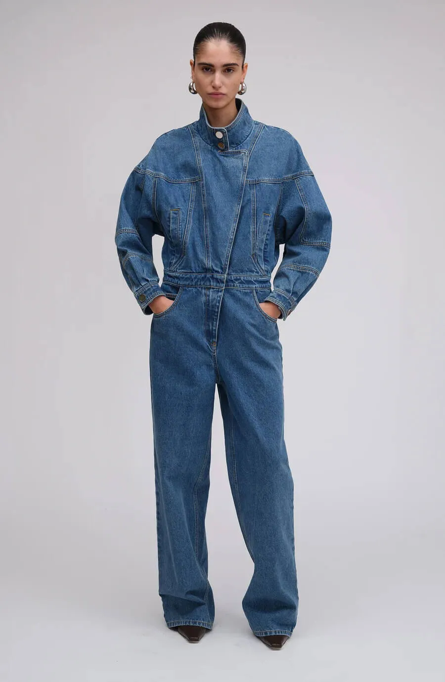 Ronny Kobo Jumpsuit  "Eugene" in Lightwash Blue denim