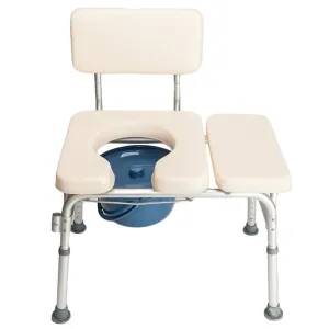 RONSHIN 2-in-1 Multifunctional Commode Chair Bath Chair 6 Levels Adjustable for Elder Disabled People Pregnant