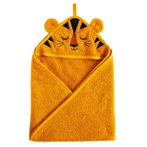 Roommate Kids Yellow Organic Hooded Towel - Tiger