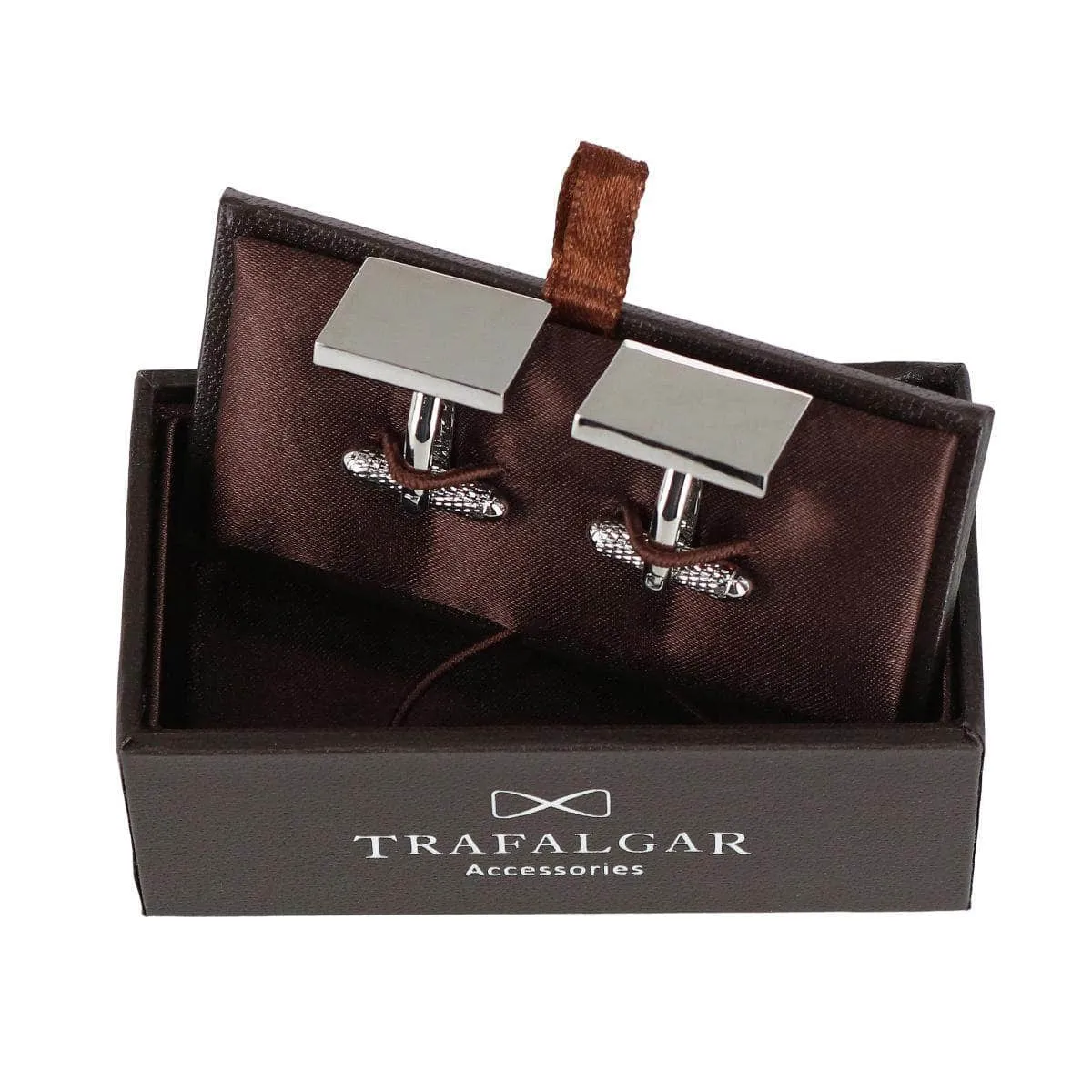 Rooney Rectangle Brass Engravable Cufflinks