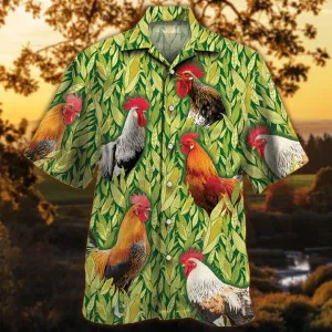 Rooster Chicken Hawaiian Shirt, Animal Hawaiian shirt, Gift for chicken lovers