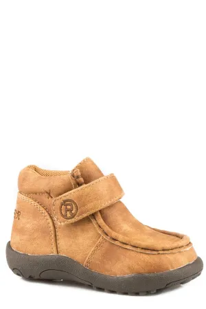 Roper Boys Toddlers Tan Faux Leather Moc Ankle Boots