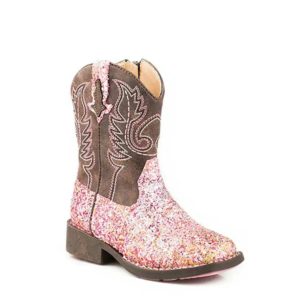 Roper Glitter Aztec - Toddler Cowgirl Boots